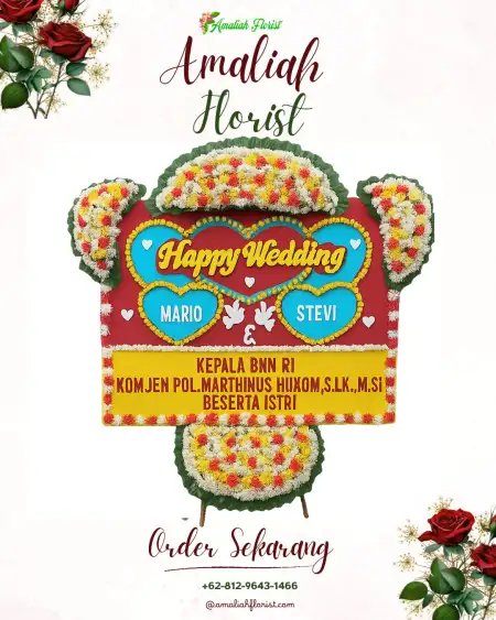 Papan Bunga Pernikahan Wuled